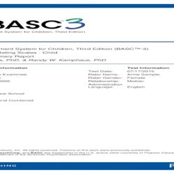 Behavioral symptoms index basc 3