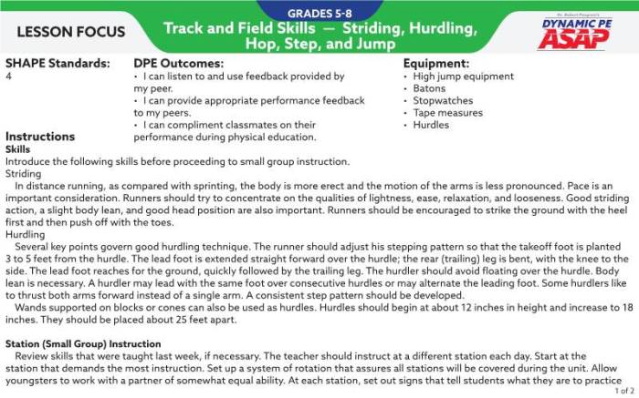 Track events packet #17 answer key