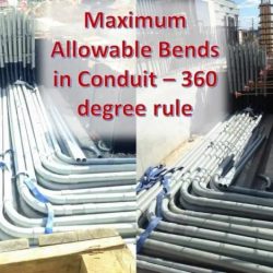 The minimum bending radius for 1 2 rigid conduit is