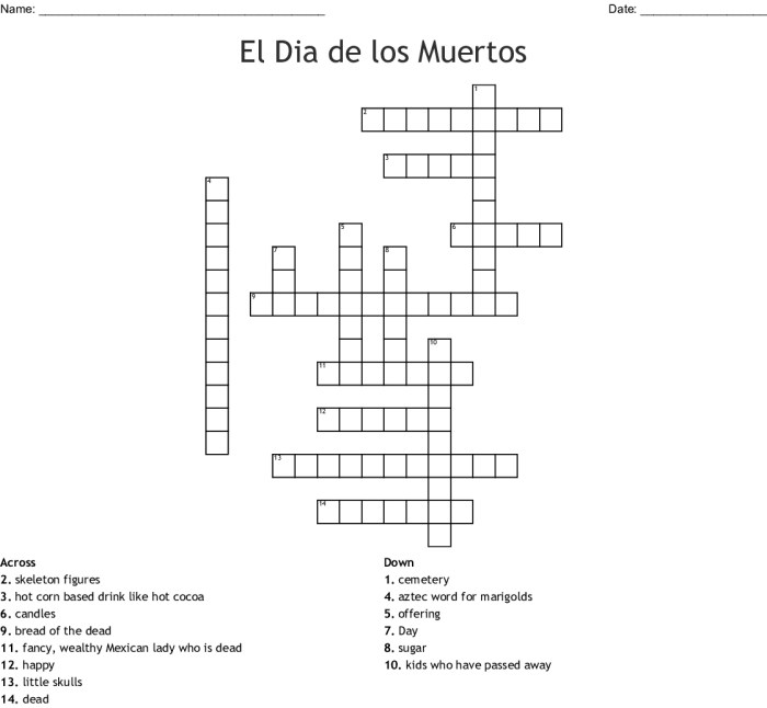 Dead dia muertos los crossword word search puzzles games easy puzzle teacherspayteachers